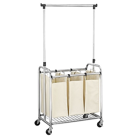 Household Essentials 3 Bag Laundry Sorter with Clothes