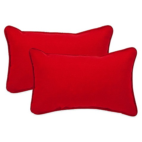 Pompeii Red Oblong Throw Pillow (Set of 2) - Bed Bath & Beyond