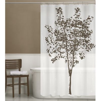 Buy Clear Vinyl Shower Curtains from Bed Bath & Beyond - Arbor PEVA Shower Curtain in Brown