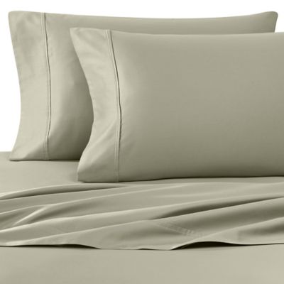 Buy Green Sateen Queen Sheet Set from Bed Bath 