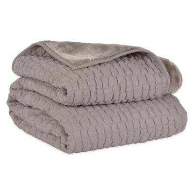 Buy Berkshire Peaceful Pebble Throw in Taupe from Bed Bath & Beyond
