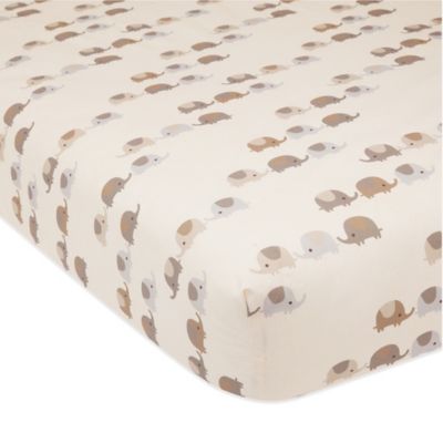 Lambs & Ivy® Oatmeal Cookie Elephant Fitted Crib Sheet - Bed Bath & Beyond