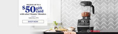 Receive up to $50 Gift Card with select blenders