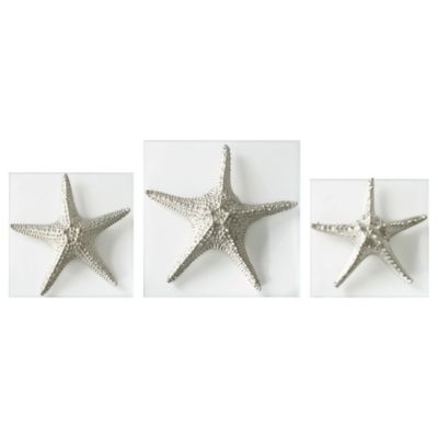 Uttermost Silver Starfish Wall Art (Set of 3)