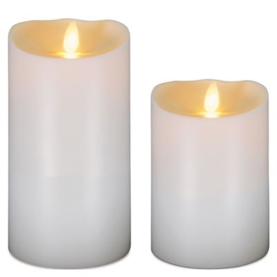 Luminara™ Outdoor Pillar LED Candle in Ivory - Bed Bath & Beyond