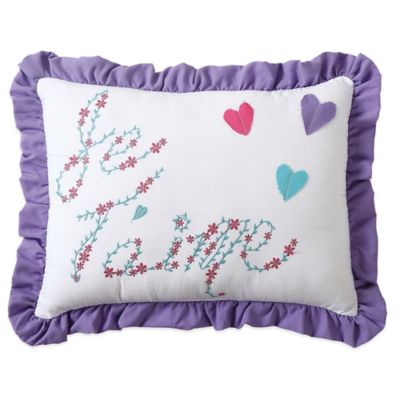 Amanda Embroidered Oblong Throw Pillow in Multi - Bed Bath & Beyond
