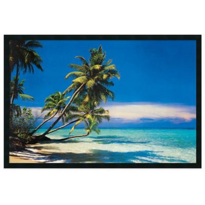 Tropical Beach Framed Art Print - www.BedBathandBeyond.com