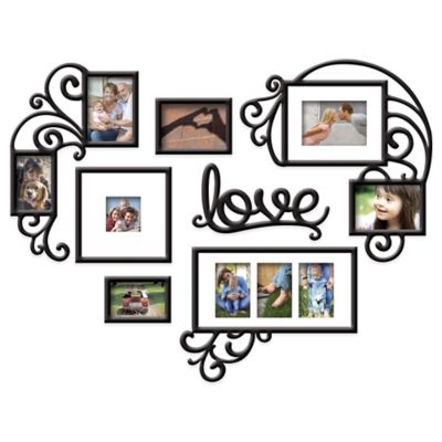 Download Wallverbs™ 7-Piece "Love" Photo Frame Set in Satin Black - Bed Bath & Beyond