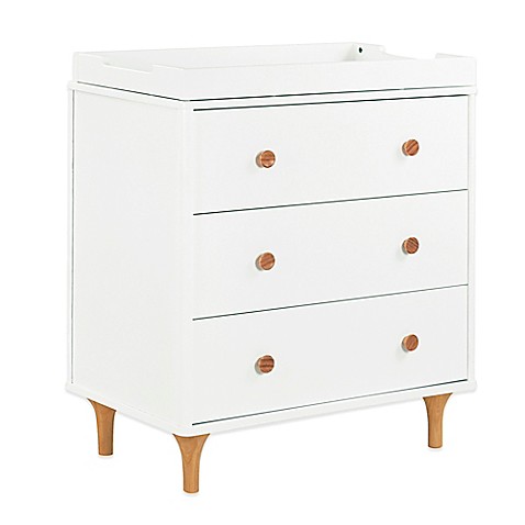 Babyletto Lolly 3-Drawer Changer Dresser in White/Natural - buybuy BABY