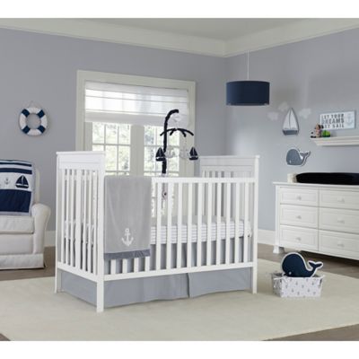 Nautica Kids® Mix & Match Crib Bedding in Grey/White ...