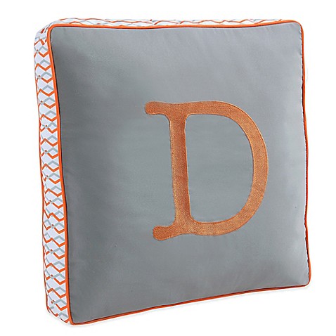 Letter Square Throw Pillow in Grey from Buy Buy Baby