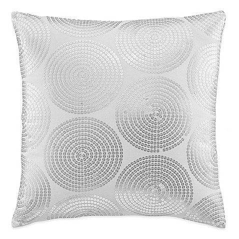 kate spade new york Confetti Square Throw Pillow in Silver - Bed Bath & Beyond