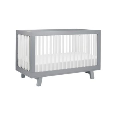 Babyletto Hudson 3-in-1 Convertible Crib in Grey/White - buybuy BABY