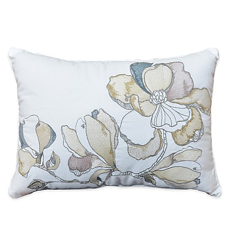 Shell Rummel Magnolia Oblong Throw Pillow in White - Bed Bath & Beyond