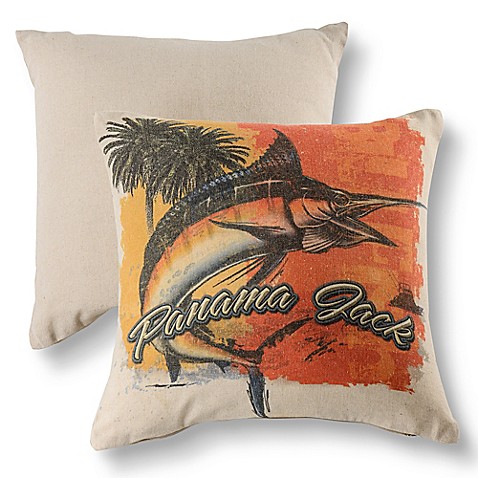 Panama Jack Orange Marlin Throw Pillows in Natural (Set of 2) - Bed Bath & Beyond