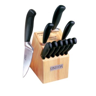 oneida knife set with block
