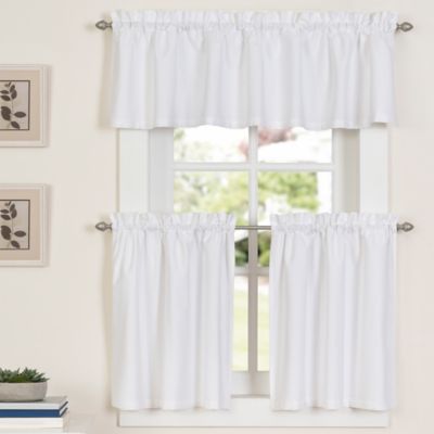 Buy Abby Wedgwood Kitchen Window Curtain Tier Pair - 24-Inch from Bed ...