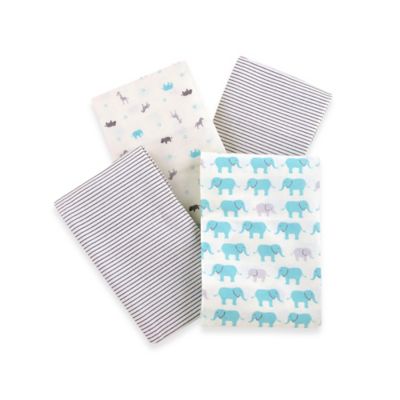 receiving baby blankets carter's Carter's® 4 Elephant Boys' Pack Friends Receiving Flannel