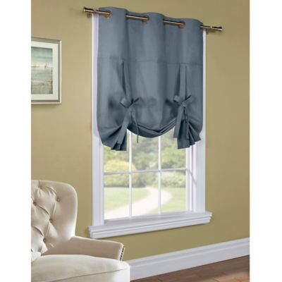 Commonwealth Home Fashions 63Inch RoomDarkening Grommet Top TieUp Window Curtain Panel  Bed 