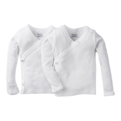 gerber long sleeve side snap shirt