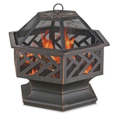 UniFlame® Hex Shaped 27-Inch Outdoor Fire Pit in Oil ...