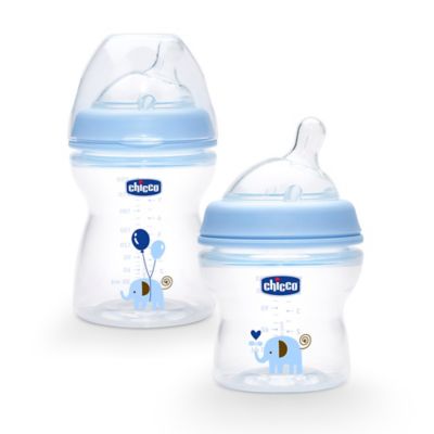 Chicco® NaturalFit® 2-Pack Stage 1 Bottles in Blue Deco - buybuy BABY