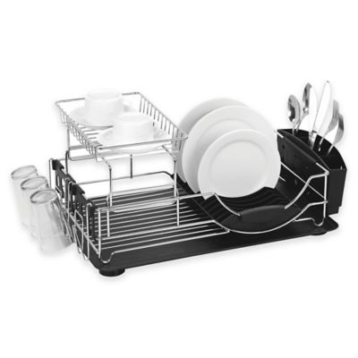 Home Basics® 2-Tier Deluxe Dish Drainer - Bed Bath & Beyond