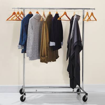 Product Image For Commercial Grade Portable Folding Adjustable Garment Rack 3 Out Of