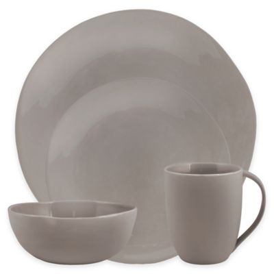 Artisanal Kitchen Supply® Curve Dinner Plate in Grey - Bed Bath & Beyond