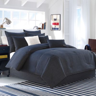 Nautica® Seaward Full/Queen Duvet Cover Set in Denim Blue