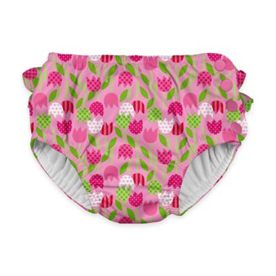 i play.® Tulip Ultimate Ruffle Swim Diaper in Pink/Green - buybuy BABY