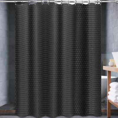 Curtains Ideas black cloth shower curtain : Buy Solid Black Fabric Shower Curtain from Bed Bath & Beyond