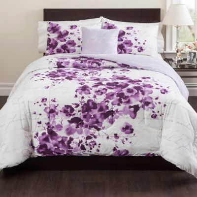 Cheshire Reversible Comforter Set in Purple  Bed Bath  Beyond