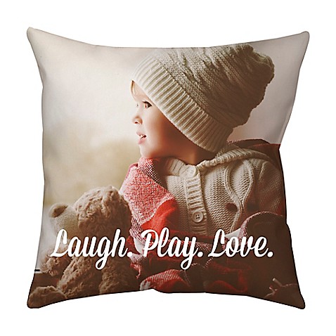 Square Dual Sided Photo Faux Down Throw Pillow - Bed Bath & Beyond