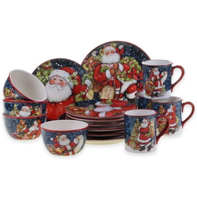 Certified International Snowy Night Santa Dinnerware and Serveware