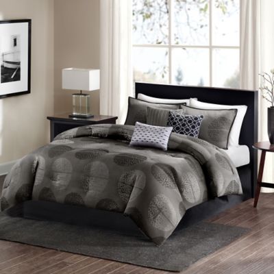 Madison Park Charleston Comforter Set in Grey - Bed Bath & Beyond