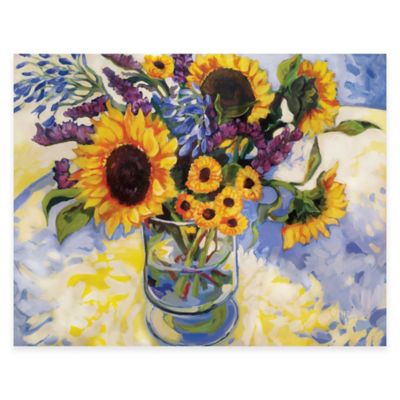 Courtside Market Sunflowers Floral Canvas Wall Art - Bed ...