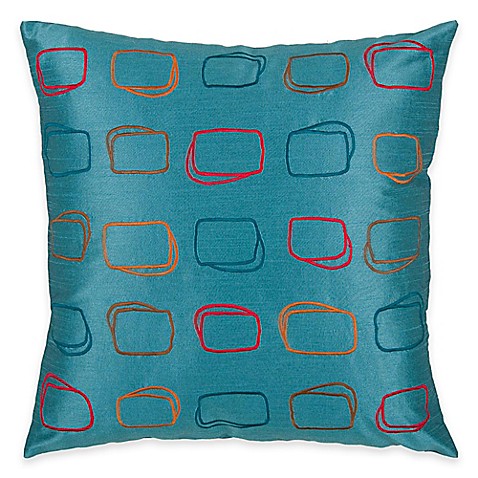 Rizzy Home Embroidered Pattern Square Throw Pillow - Bed Bath & Beyond