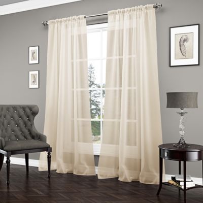 Vue™ Carrington 84-Inch Sheer Window Curtain Panel in Gold
