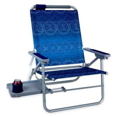 Big Surf Beach Chair with Slide Table in Blue - Bed Bath & Beyond