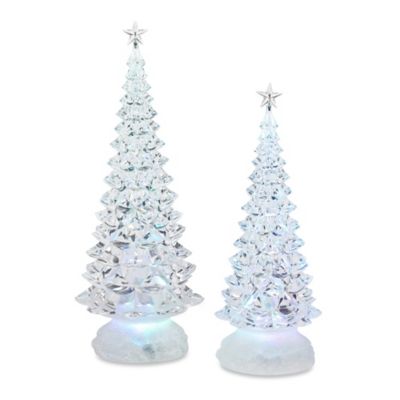 2 Piece LED Clear Christmas Tree With Stars