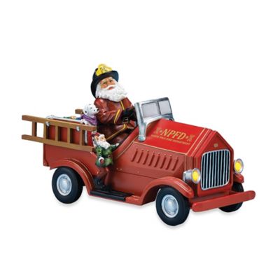 11-Inch Musical Santa Driving Fire Truck - Bed Bath & Beyond