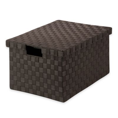 Honey-Can-Do® Large Woven File Storage Box in Espresso - Bed Bath & Beyond