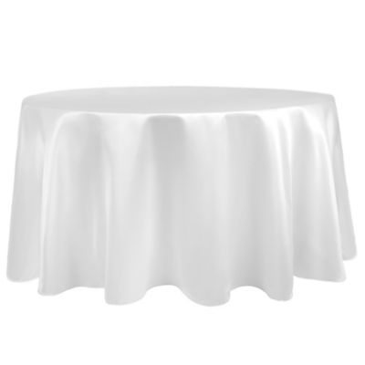 Buy 90 Inch Round Tablecloth from Bed Bath & Beyond - Duchess 90-Inch Round Tablecloth in White