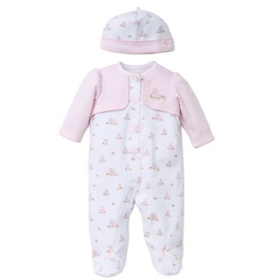 Little Me® Baby Bunnies 2-Piece Footie with Faux Jacket and Hat Set ...