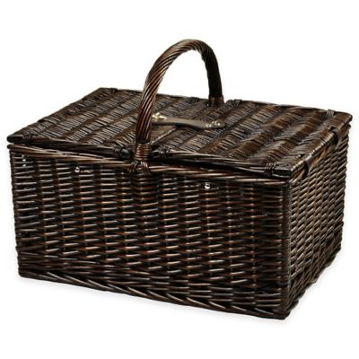 Picnic at Ascot Buckingham Picnic Basket for Four with Blanket - Bed