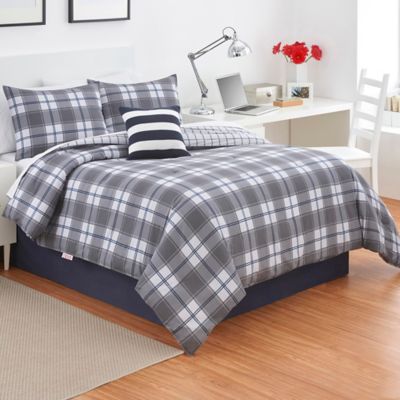 Izod® Fairfax Plaid Comforter Set in Grey - Bed Bath & Beyond