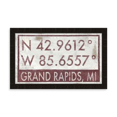 rapids grand unique gifts Rapids,  Framed Coordinates Michigan Art Grand  www Wall