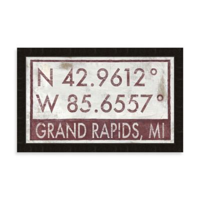 rapids grand unique gifts Rapids,  Framed Coordinates Michigan Art Grand  www Wall