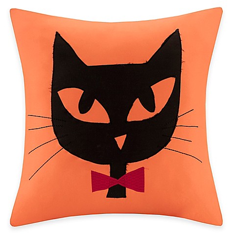 Madison Park Black Cat Square Throw Pillow - Bed Bath & Beyond